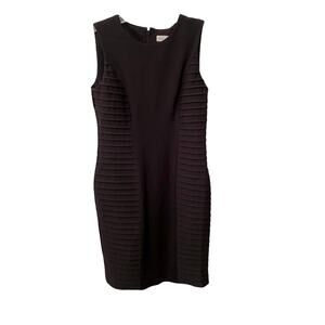 Calvin Klein Black Stretch Knit Shift Dress Size 6